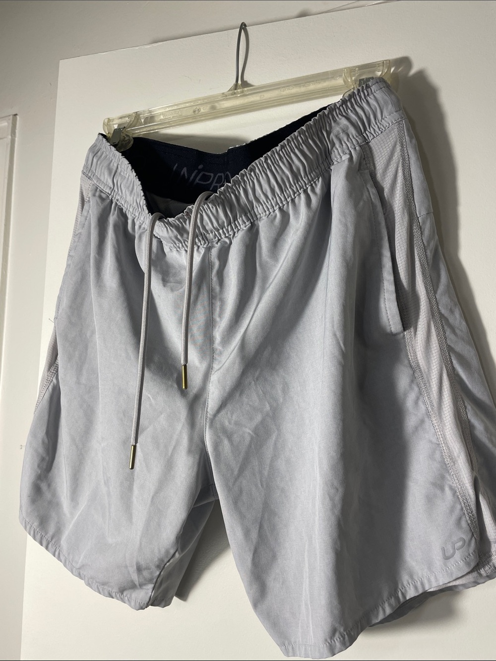 Light Gray Athletic Drawstring Shorts
